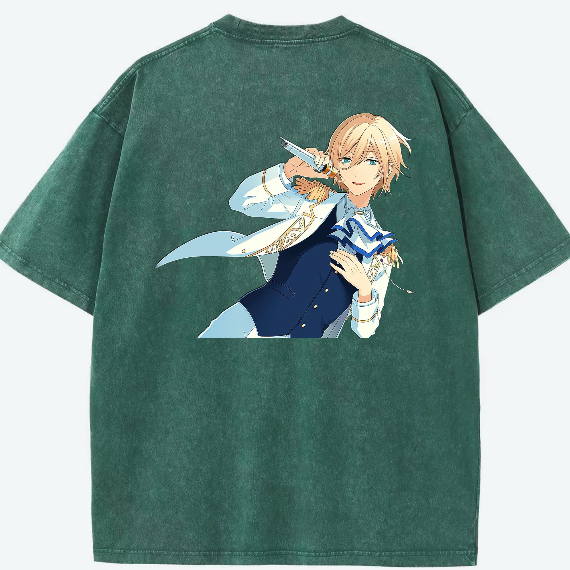 （画像用） あんさんぶるスターズ! Ensemble Stars 綿100% ヴィンテージ風 半袖Tシャツ（背面プリント）